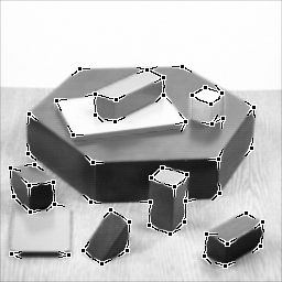 edges of a set of blocks