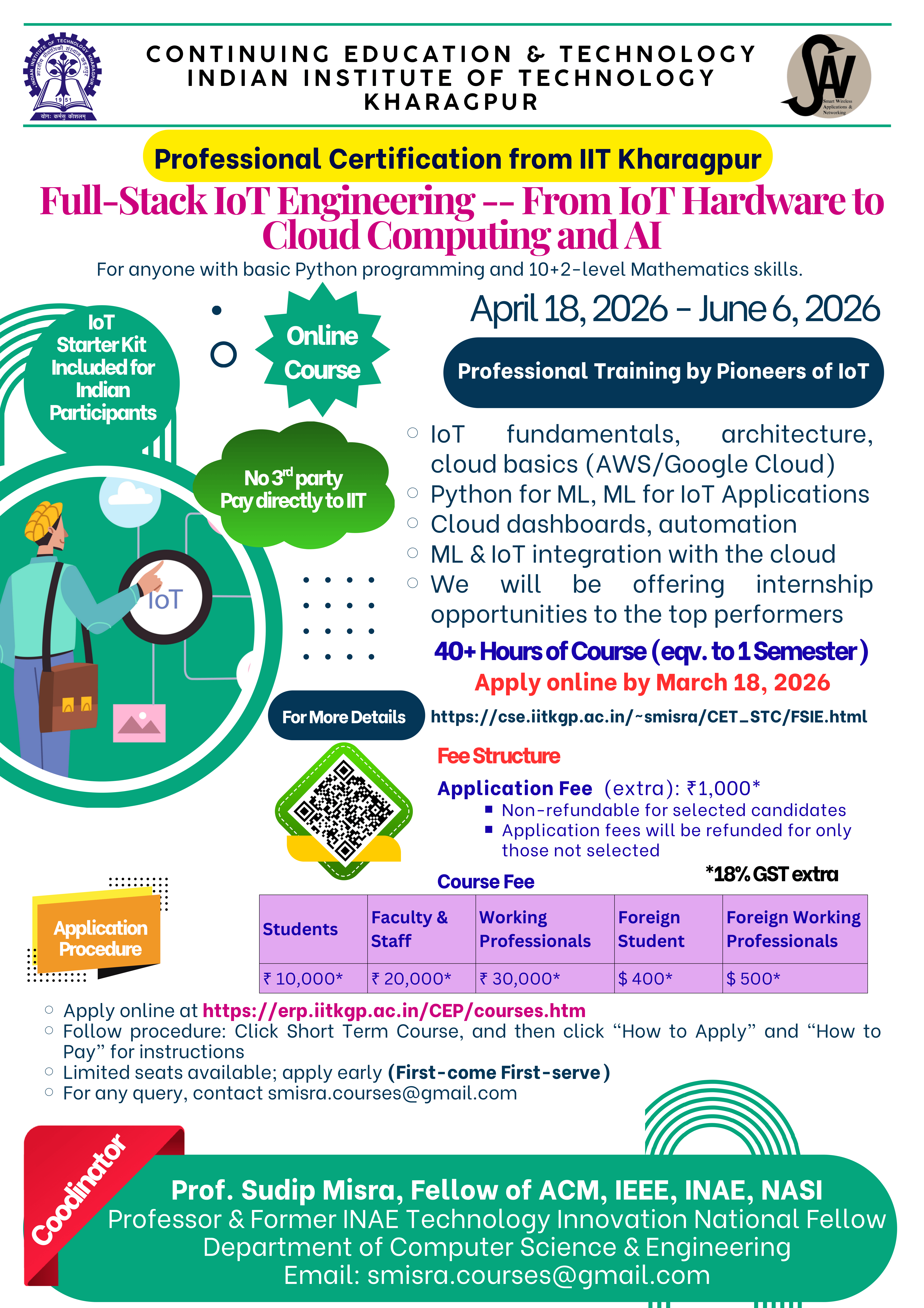 Full-Stack IoT Engineering Course Flyer