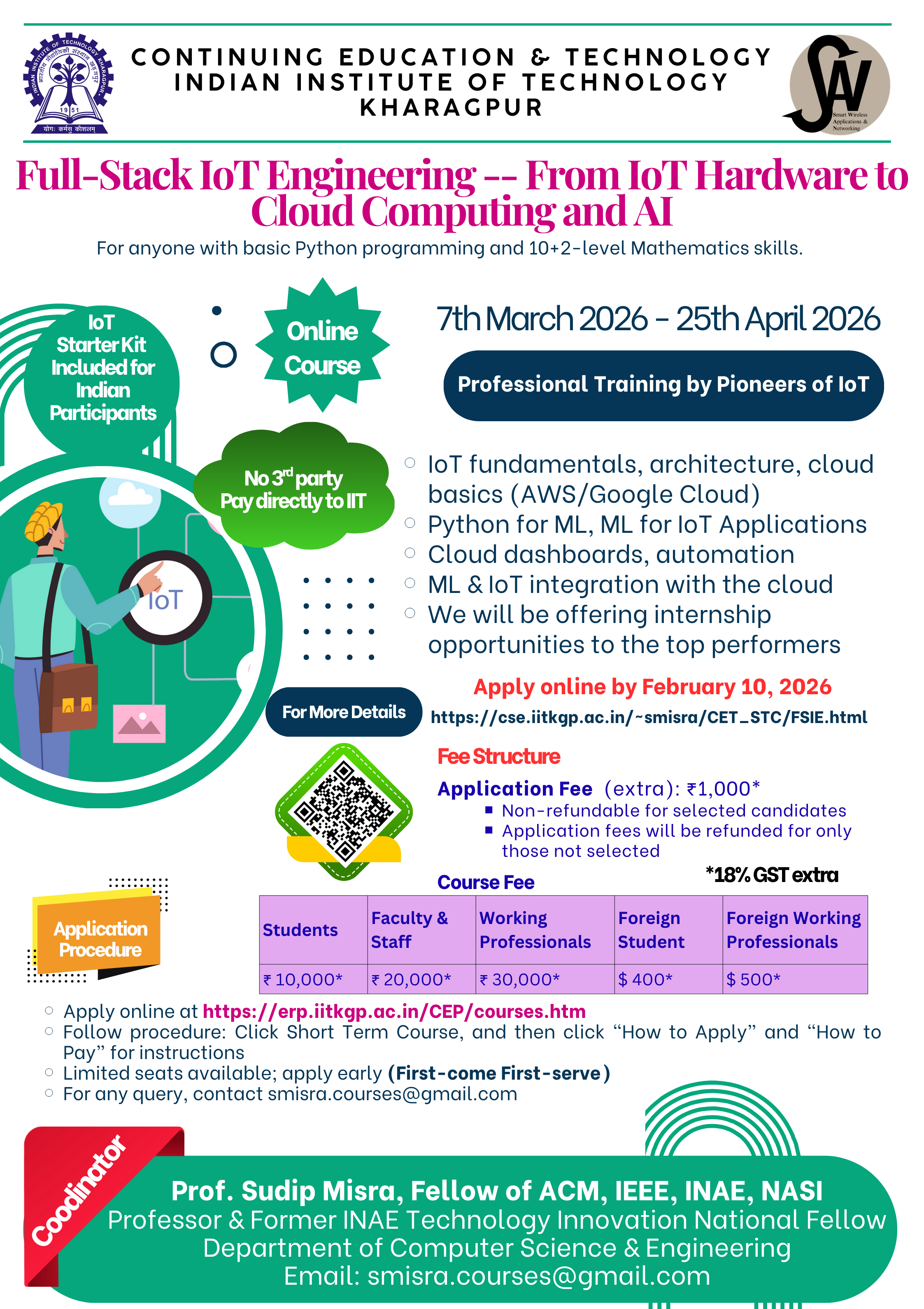 Full-Stack IoT Engineering Course Flyer